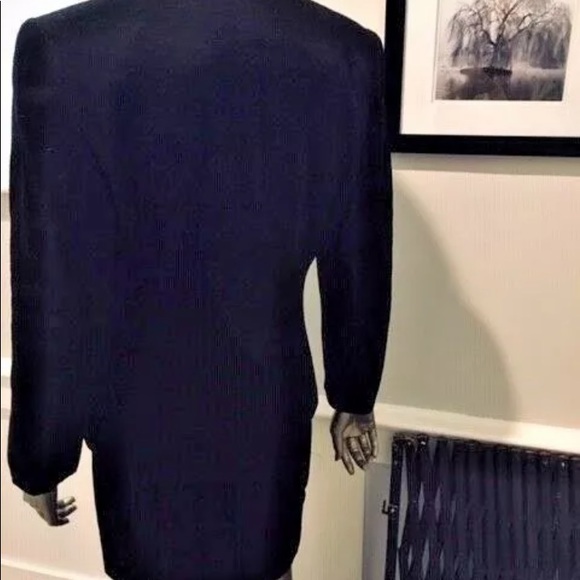 Vintage VALENTINO Classic Black Skirt Suit 8/10 - Picture 6 of 11